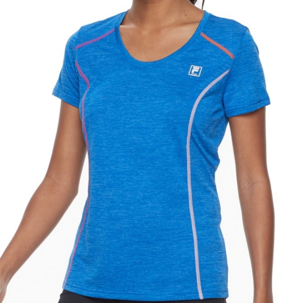 NWT Fila Sport athletic gym tee shirt top activewear yoga workout small blue